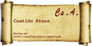 Csatlós Alexa névjegykártya